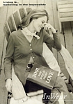 b/w In Wear 95 love book postcard