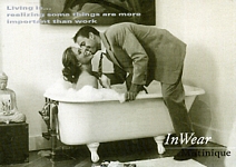 b/w Matinique 95 male tub jump postcard