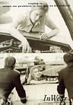 b/w In Wear SS 95 car repair postcard