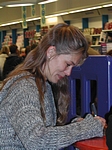30. Nov. 2003 at danish book-store Gad in Brabrand, Karlas Kabale promo-tour 11