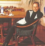 danish Sondag 16. May 1994 - on chair in her house hair back