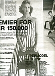 b/w red-white-striped dress from danish Supermodel Ekstra Bladet 19.02.1988 - 8/1982 by Jacques Silberstein