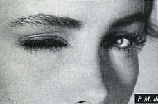 U.S. VOGUE Nov. 1984 Minimal Dazzle contents pic eye by Andrea Blanch