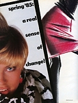 U.S. VOGUE Jan. 1985 "a real sense of change" 1 by Bill King