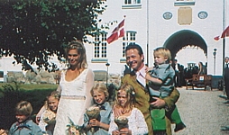 wedding photo taken by Julie Aug. 2000 - with the kids before the church 3